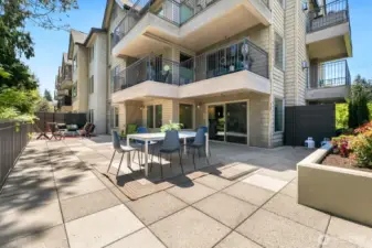Wait until you see this patio in person!  Let's head into the building and have a look.