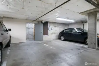 The building is well managed and secure. In addition, your unit comes with 2 parking spaces, pretty rare these days, and a storage unit as well.