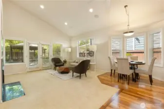 Enjoy the family room toward private backyard
