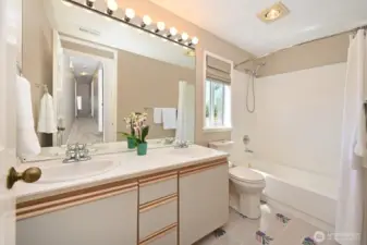 Second full bathroom upstairs for the other three bedrooms.