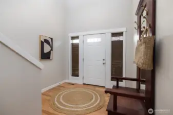 Entry with vaulted ceilings