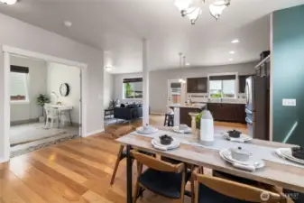 Open living area is great for entertaining