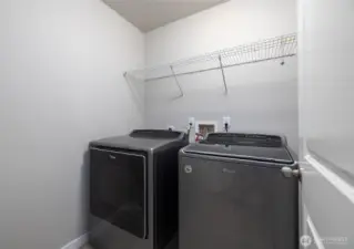 Upper level utility room -  Washer & Dryer stay