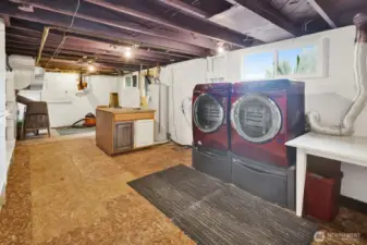 Basement storage/laundry area