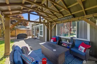 Just off the living room, you'll have access to this wonderful patio.