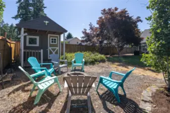 Sweet fire pit area for gathering.