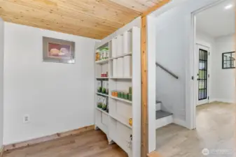 Pantry area off of mud room.