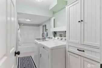 Downstairs bathroom/laundry room