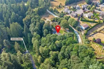 Woods Creek is part of property.