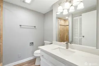 Bathroom #2, a 3/4 bath with gorgeous shower