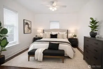 Main bedroom (staged to give you an idea of best use)