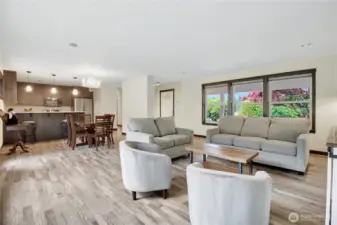spacious floor plan with natural light from all directions.