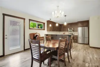 Dining area with space for easily 8 guests!