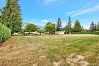 extremely large mostly fenced backyard!