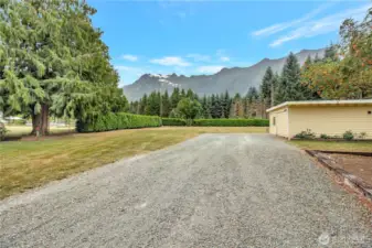 RV parking with space for a shop in the future. Buyer to verify.