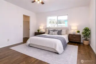 Virtually staged bedroom no. 2 -