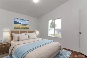 Virtually staged bedroom no. 3 -