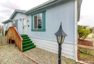 Additional entrance on the side of the home.