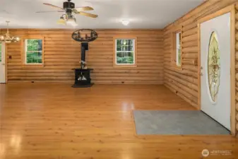 Lovely propane fireplace to keep you warm and toasty in the fall and winter months