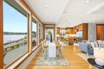 Kitchen is open to great room and outdoors for an easy lifestyle. The entire home flows naturally.