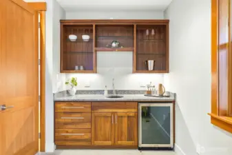 The wet bar is ready! Let the games begin; turn on the movies!