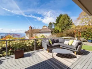 Deck off the living room.