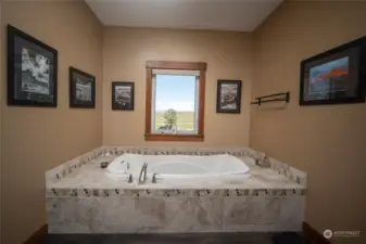 Soaking tub with a view