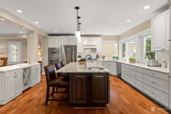 The wet bar is ideal for hosting guests