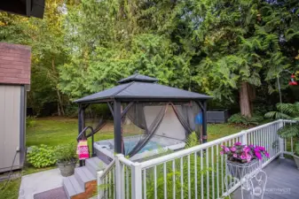 Hot tub off deck