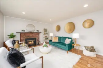 This happy, light-filled living room is basically a sunbeam you can relax in
