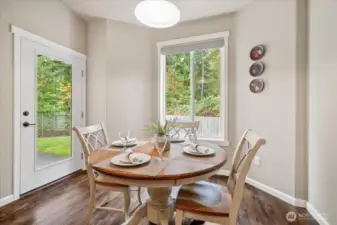 Wonderful dining area off kitchen