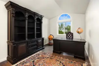 Second bedroom upstairs is currently used as an office and has vaulted ceiling.