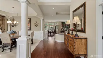 Hardwood and carpet throughout main floor