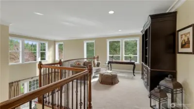 Upstairs loft looking over great room