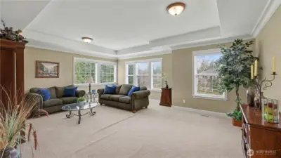 Upstairs spacious, light-filled bonus bedroom