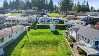 View of back side of home