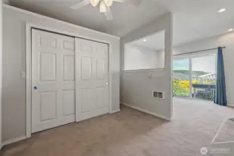Closets in primary bedroom