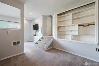 Storage area in primary bedroom