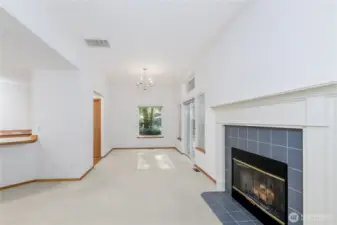 Alternate angle of living space with natural light