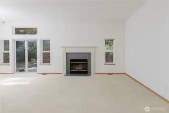 Living room view emphasizing openness and comfort