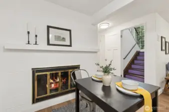 Downstairs dining space