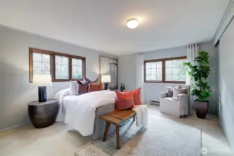 One of the two very large & spacious bedrooms with 7ft closet and second separate closet for all your needs.