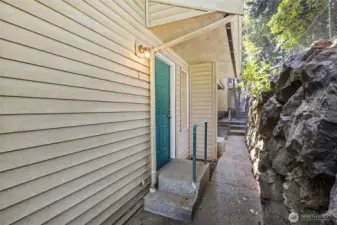 Step on in... enter here or through the garage