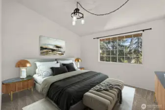 Virtually staged Bedroom #2