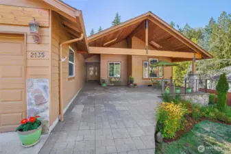 NW Timber Styling in the Covered Front Patio