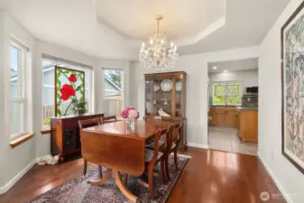 Conveniently located just off the kitchen, allowing for seamless flow and effortless serving to and from the chef’s kitchen