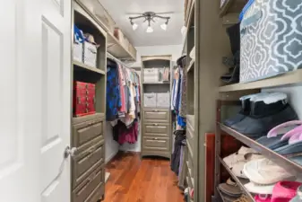 Enjoy a boutique-style experience in your custom walk-in closet, designed for both function and elevated everyday living.