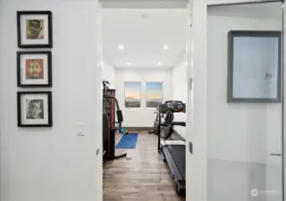 Exercise room with views