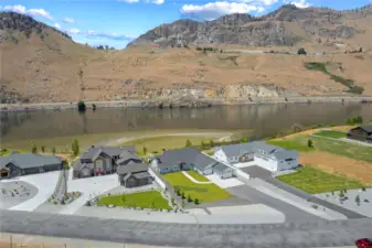 Aerial view of home.