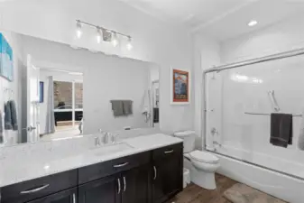 View of Guest Bedroom 1 with Bathroom Suite.